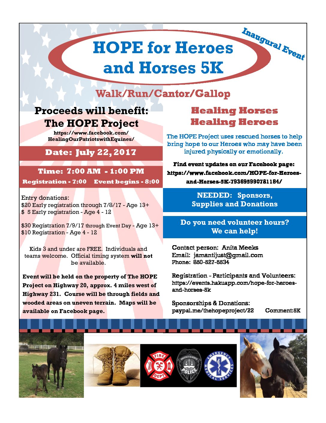 HOPE for Heroes and Horses 5K