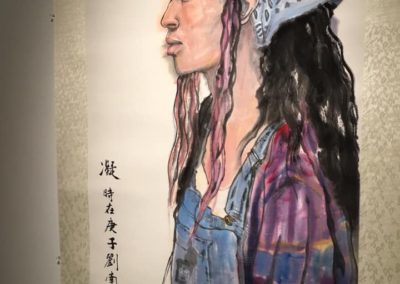 An example of the work displayed at the GCSC Art Gallery: Campus Life – Painting by Nan Liu.