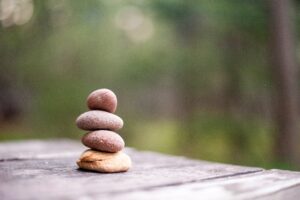 Rocks balancing on top of each other