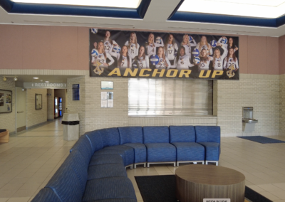 entrance to athletic building