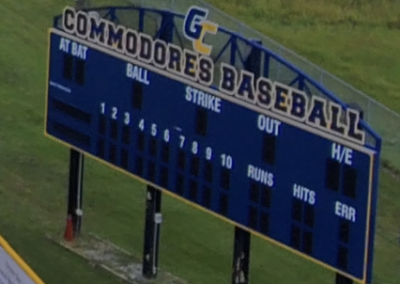 commodores baseball score board