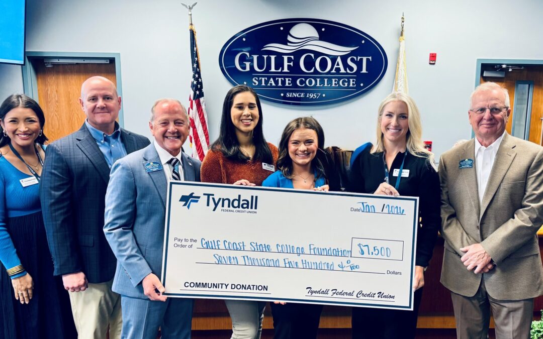 GCSC Foundation Receives $7,500 Grant from Tyndall Federal Credit Union to Support the Gulf Coast Guarantee