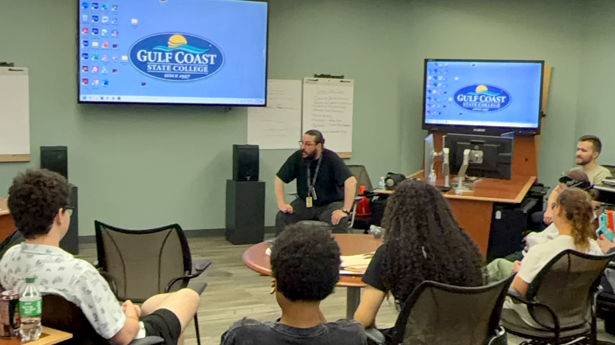 Professor Caleb Jordan speaking to participants